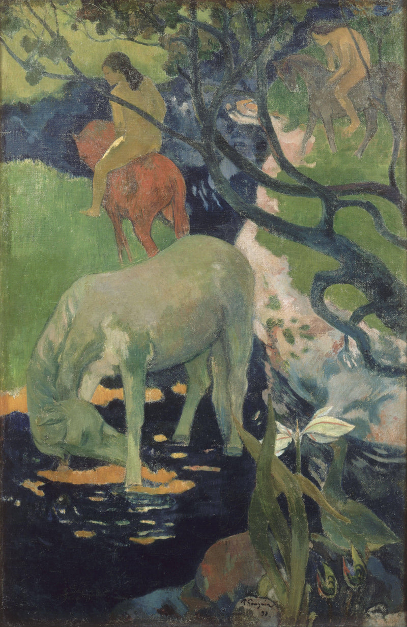 The White Horse by Paul Gauguin — Oil Painting Reproduction