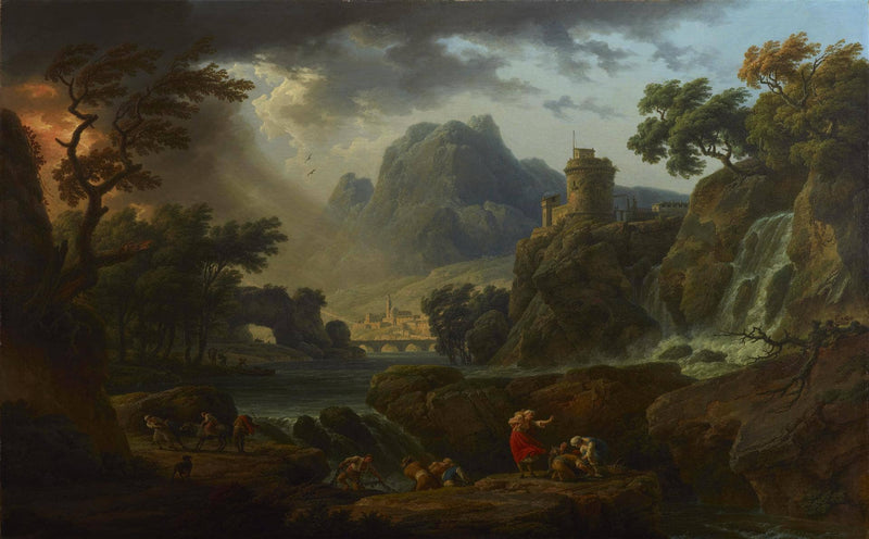 Paysage De Montagne Avec Tempête by Claude-Joseph Vernet — Oil Painting Reproduction