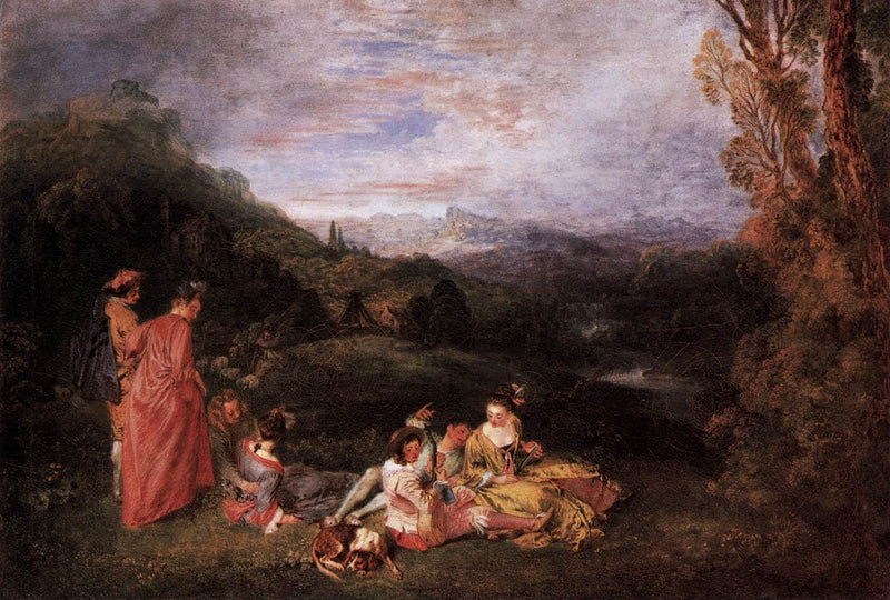 Peaceful Love by Antoine Watteau — Oil Painting Reproduction