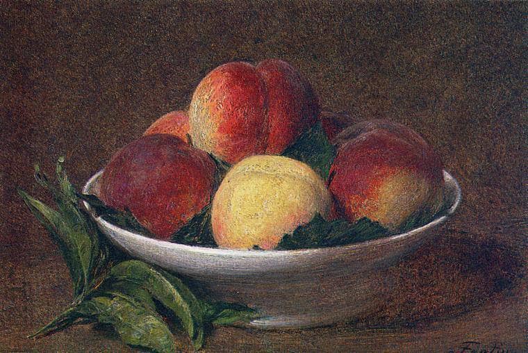 Peaches in a Bowl by Henri Fantin-Latour — Oil Painting Reproduction