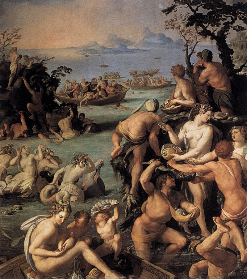 Pearl Fishermen by Alessandro Allori — Oil Painting Reproduction