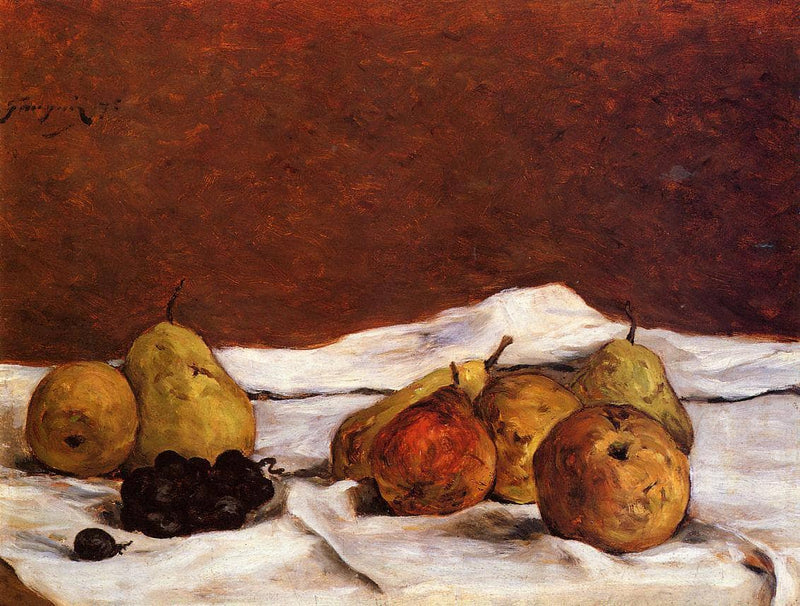 Pears and grapes by Paul Gauguin — Oil Painting Reproduction