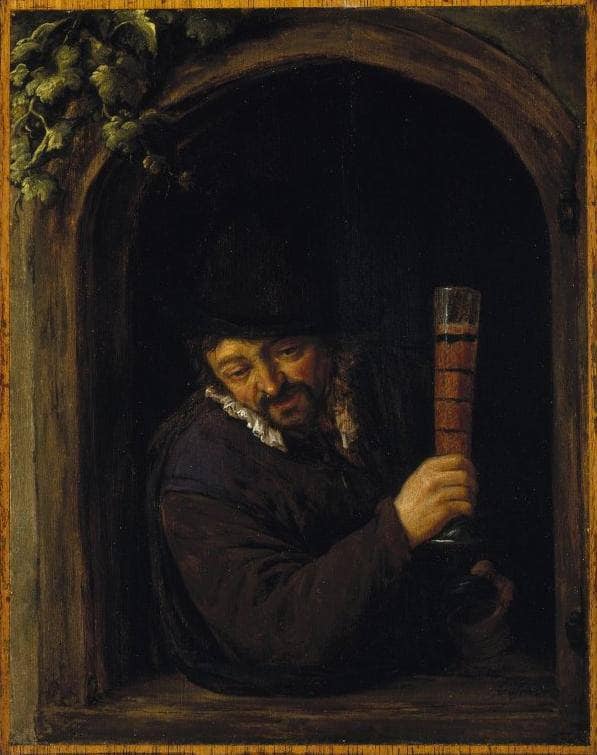 Peasant at a Window by Adriaen van Ostade — Oil Painting Reproduction