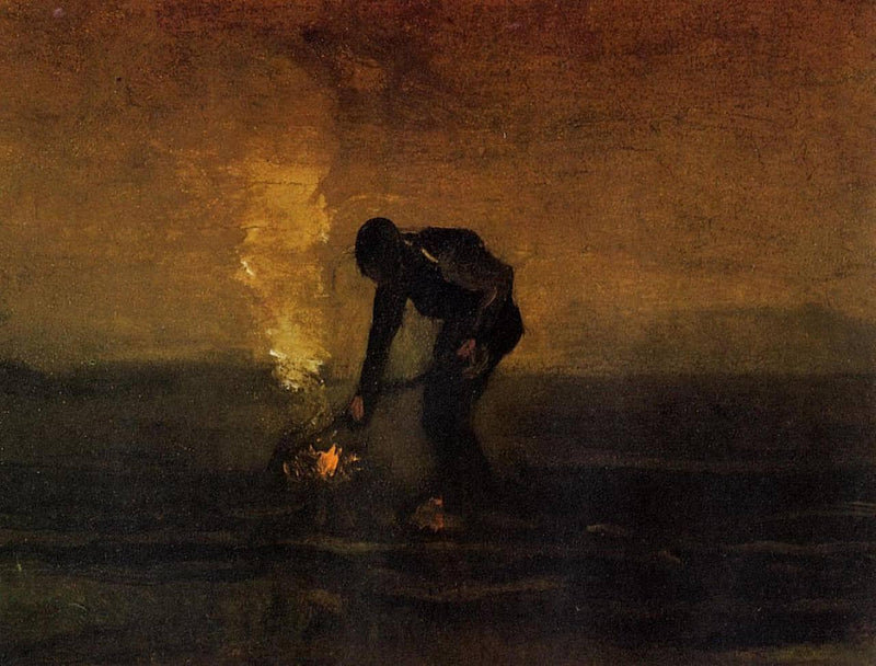 Peasant Burning Weeds by Vincent van Gogh — Oil Painting Reproduction