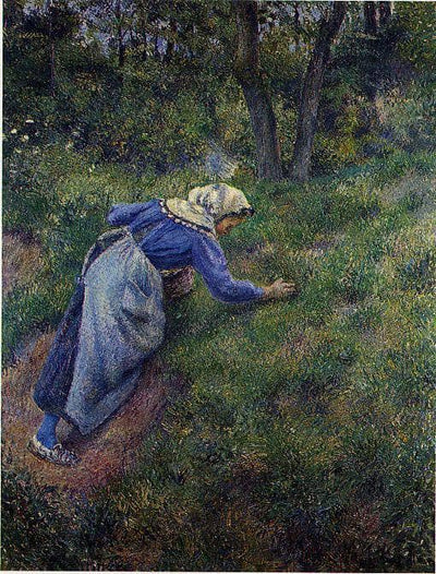 Peasant Gathering Grass in modern living room