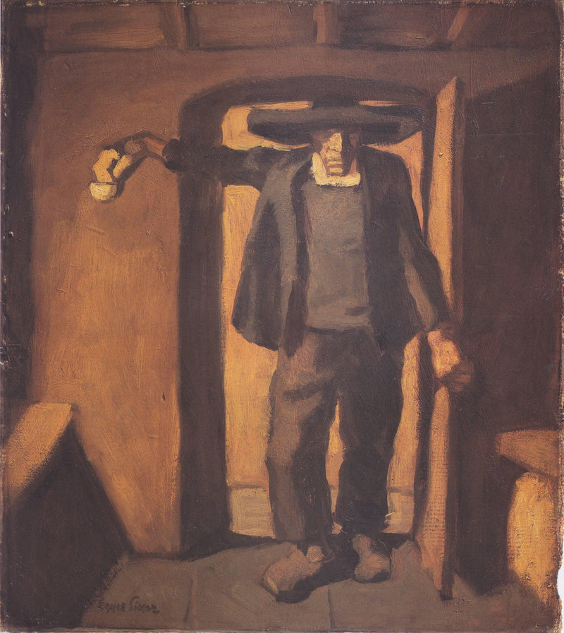 Peasant Using Holy Water by Albin Egger-Lienz — Oil Painting Reproduction