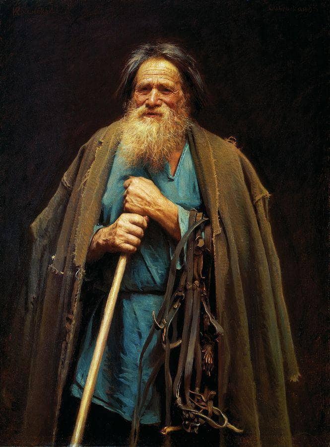 Peasant with a bridle by Ivan Kramskoy — Oil Painting Reproduction