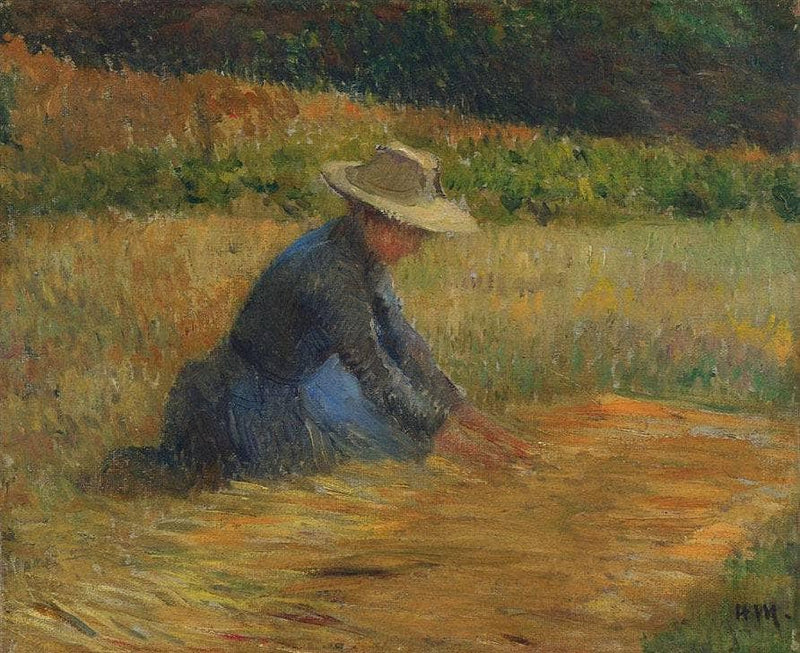 Peasant Woman in the Fields by Henri Martin — Oil Painting Reproduction