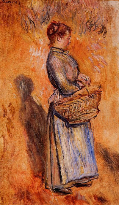 Peasant Woman Standing in a Landscape in living room