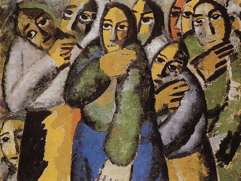 Peasant Women in a Church by Kazimir Malevich — Oil Painting Reproduction