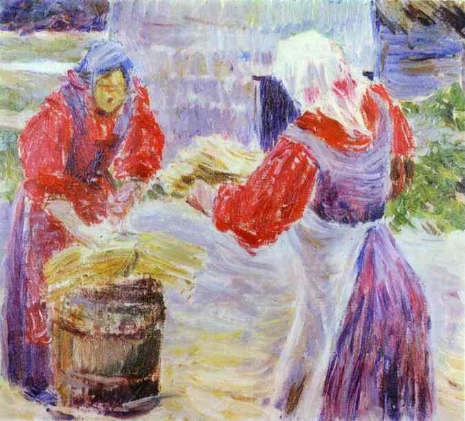 Peasant Women by Victor Borisov-Musatov — Oil Painting Reproduction