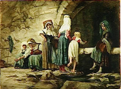 Peasants at the fountain said before in kitchen