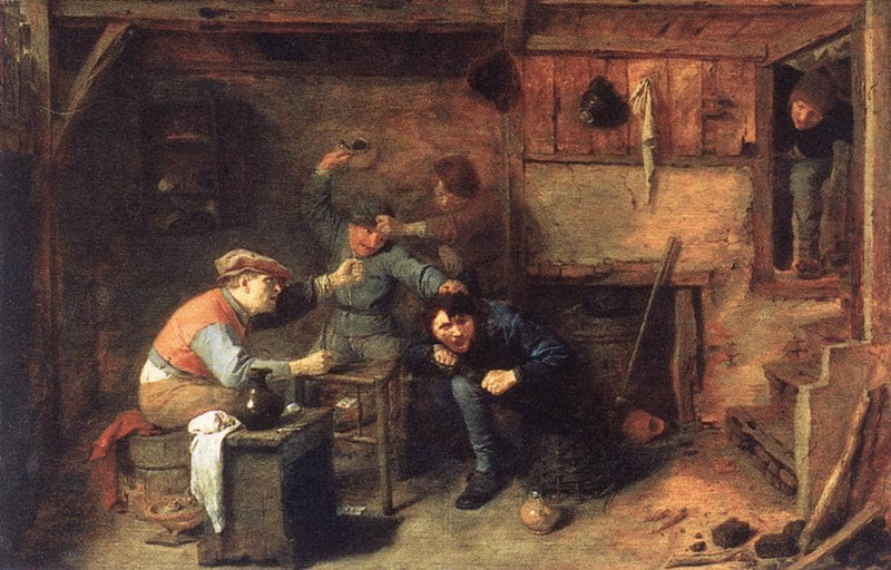 Peasants Fighting by Adriaen Brouwer — Oil Painting Reproduction
