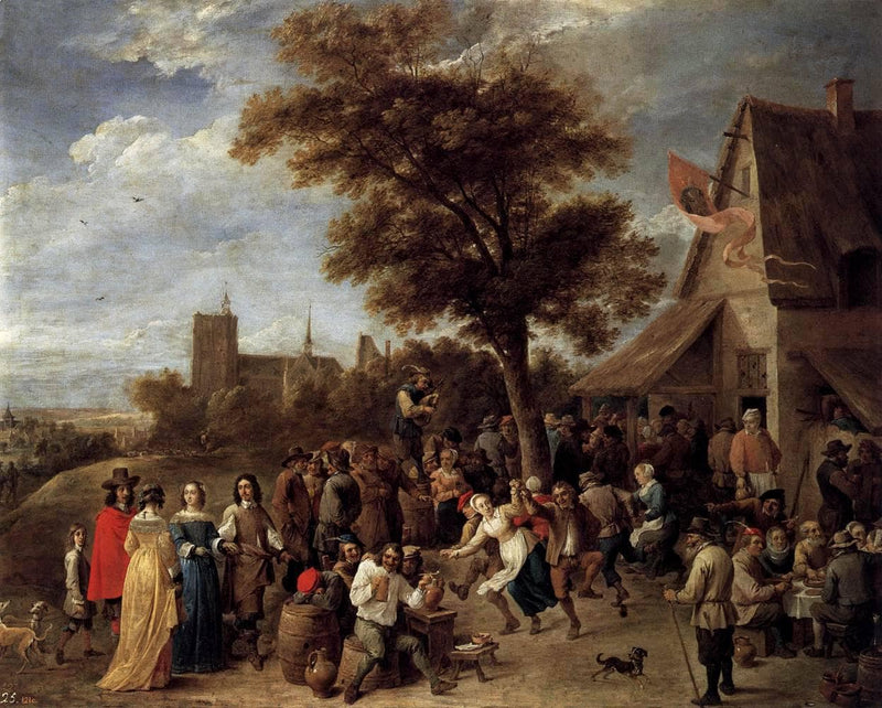 Peasants Merry-Making by David Teniers the Younger — Oil Painting Reproduction
