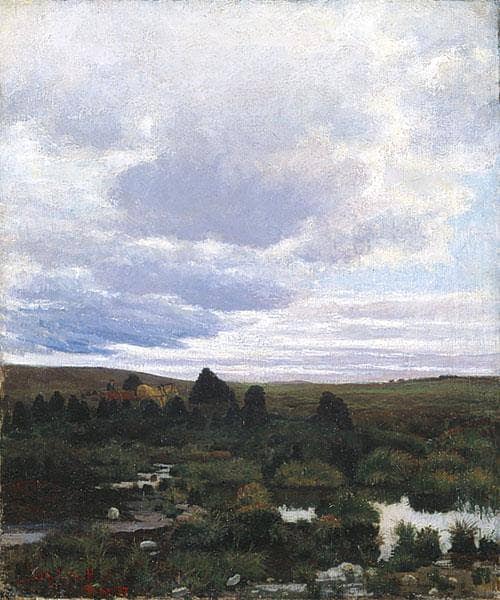 Peat Bog on Jæren by Kitty Lange Kielland — Oil Painting Reproduction