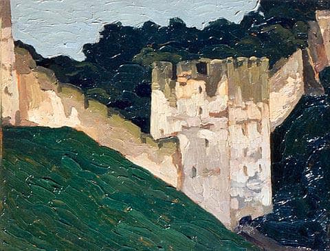 Pechora. Monastery walls and towers. by Nicholas Roerich — Oil Painting Reproduction