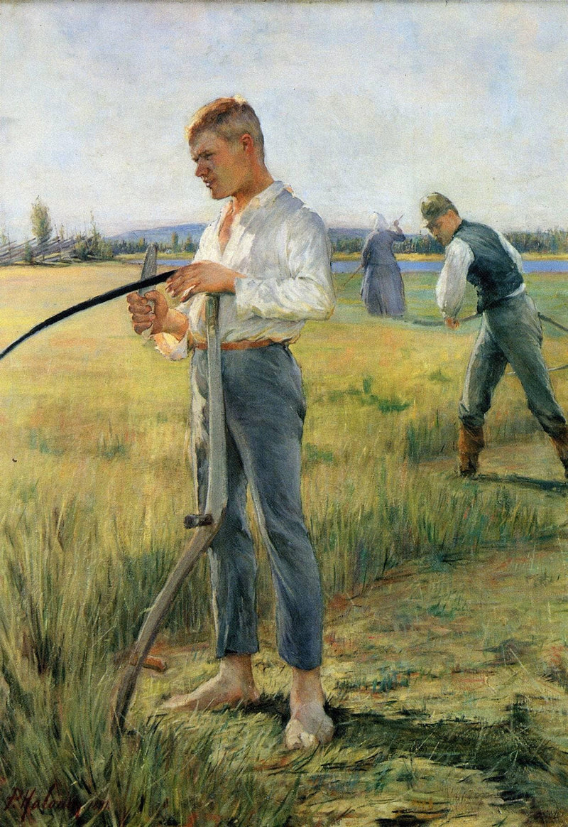 Mowers men by Pekka Halonen — Oil Painting Reproduction