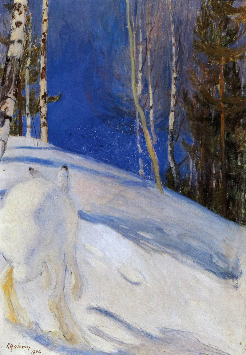 Pekka Halonen - Talvipäivä by Pekka Halonen — Oil Painting Reproduction