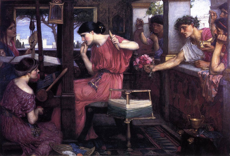 Penelope and the Suitors by John William Waterhouse — Oil Painting Reproduction
