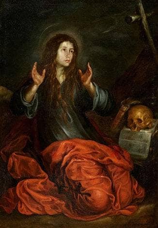 Penitent Magdalene by Juan Martín Cabezalero — Oil Painting Reproduction