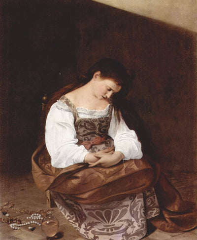 Penitent Magdalene in kitchen