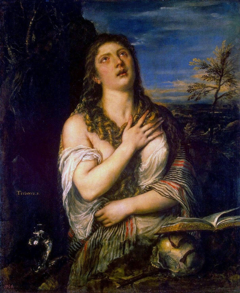 Penitent St. Mary Magdalene by Titian — Oil Painting Reproduction