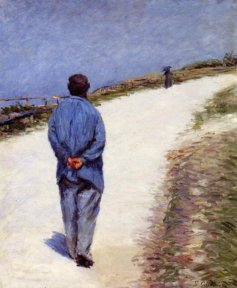 Pere Magloire on the Road to Saint-Clair, Etretat by Gustave Caillebotte — Oil Painting Reproduction
