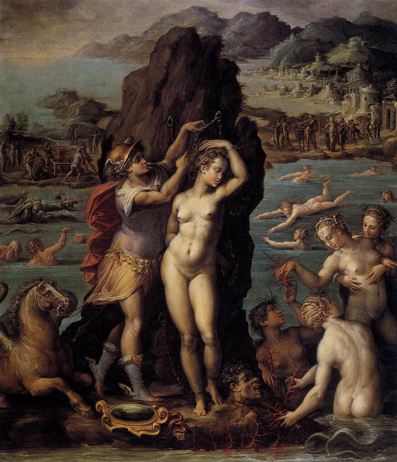 Perseus and Andromeda by Giorgio Vasari — Oil Painting Reproduction