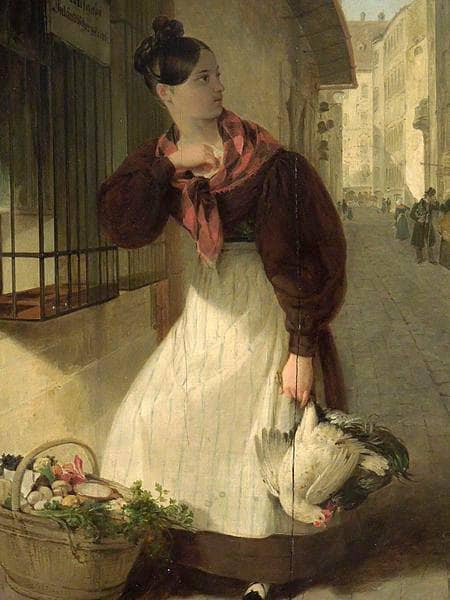 Maid with a Letter by Peter Fendi — Oil Painting Reproduction