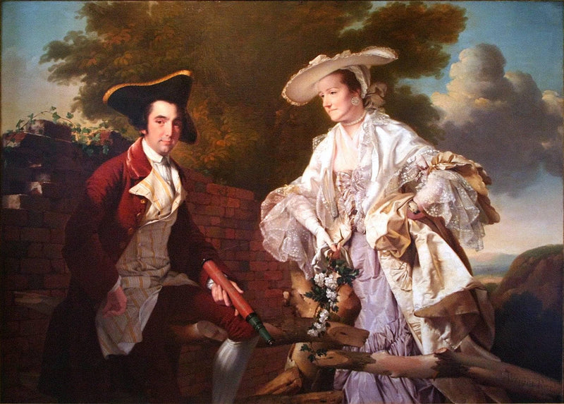 Peter Perez Burdett and his First Wife Hannah by Joseph Wright — Oil Painting Reproduction