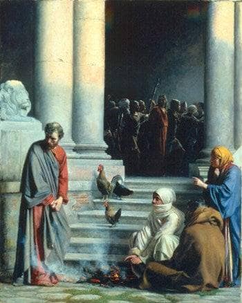 Peter's Betrayal by Carl Bloch — Oil Painting Reproduction