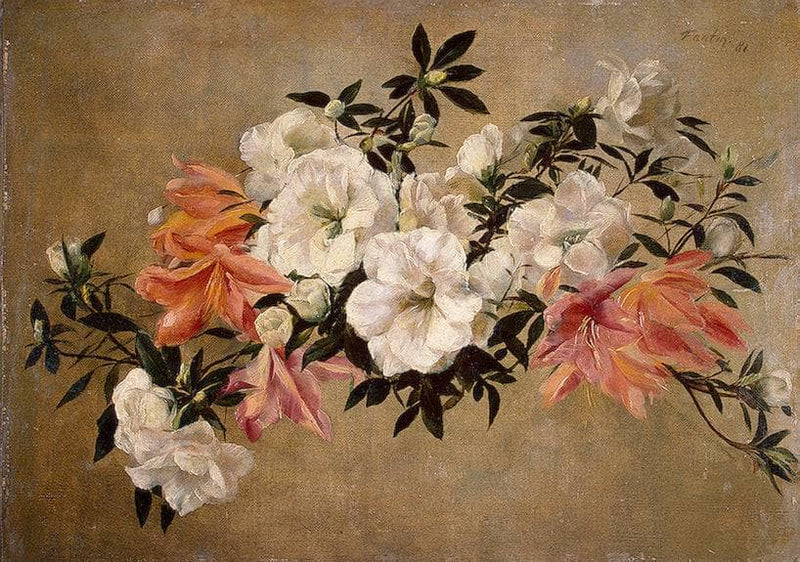 Petunias by Henri Fantin-Latour — Oil Painting Reproduction