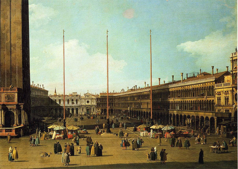 Piazza San Marco, Looking Towards San Geminiano by Canaletto — Oil Painting Reproduction