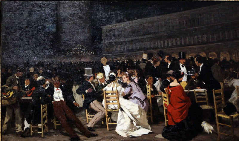 Piazza San Marco, Venice by Michele Cammarano — Oil Painting Reproduction