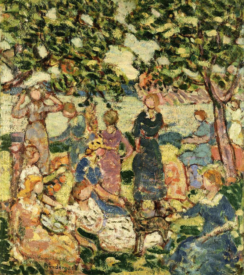 Picnic by the Inlet by Maurice Prendergast — Oil Painting Reproduction