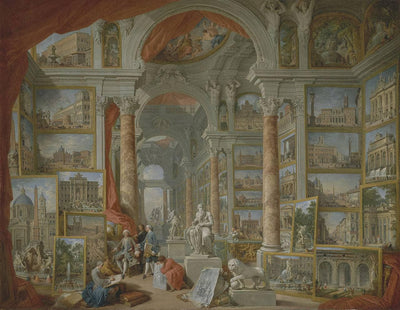 Picture Gallery with Views of Modern Rome in study