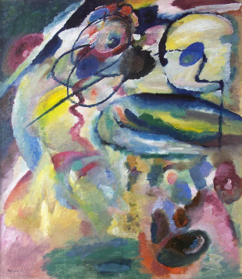 Picture with a circle by Wassily Kandinsky — Oil Painting Reproduction