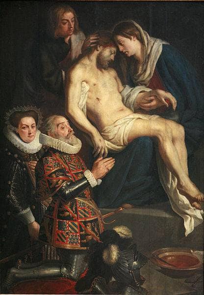 Pieta with portraits of Henry van Dondelberghe and wife by Gaspar de Crayer — Oil Painting Reproduction
