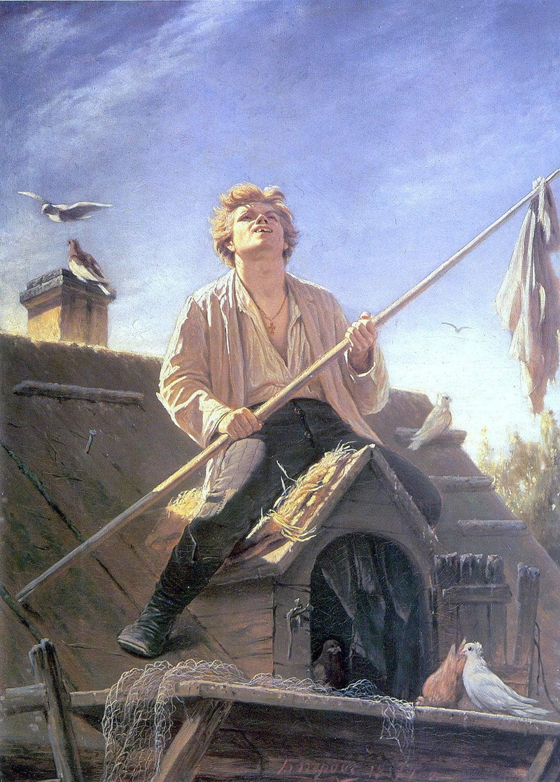 Pigeon Fancier by Vasily Perov — Oil Painting Reproduction