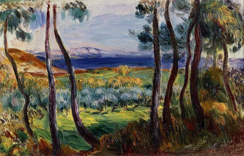 Pines in the Vicinity of Cagnes by Pierre-Auguste Renoir — Oil Painting Reproduction