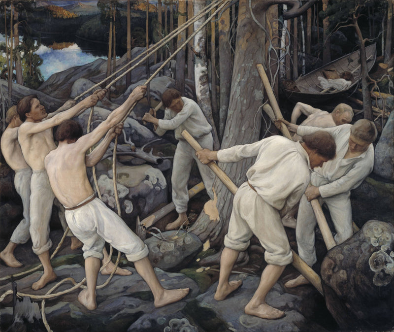 Pioneers in Karelia by Pekka Halonen — Oil Painting Reproduction