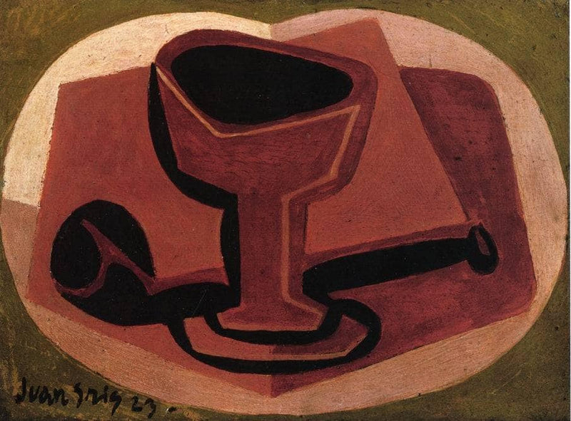 Pipe and Glass by Juan Gris — Oil Painting Reproduction