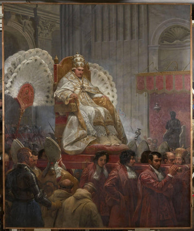 Pius VIII carried into St. Peter's Basilica in Rome, 1829 in apartment