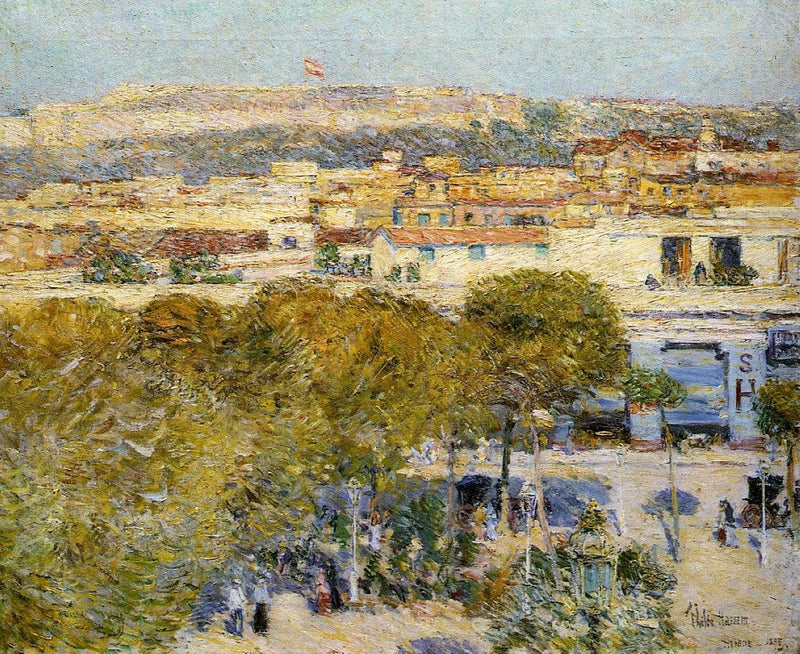 Place Centrale and Fort Cabanas by Childe Hassam — Oil Painting Reproduction