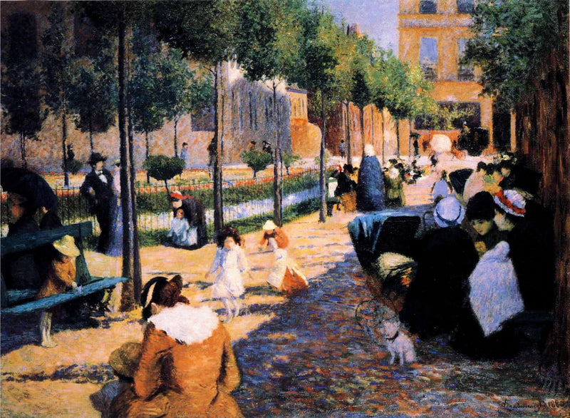 Place d'Anvers, Paris by Federico Zandomeneghi — Oil Painting Reproduction