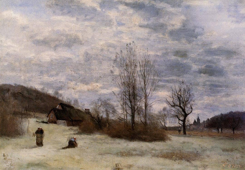 Plains near Beauvais by Camille Corot — Oil Painting Reproduction