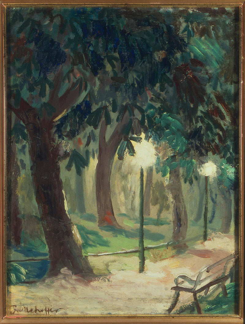 Planty Park in Kraków by Józef Mehoffer — Oil Painting Reproduction
