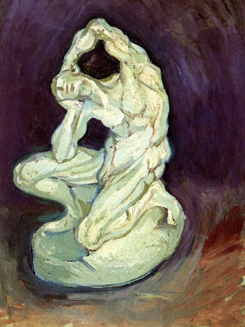Plaster Statuette of a Kneeling Man by Vincent van Gogh — Oil Painting Reproduction