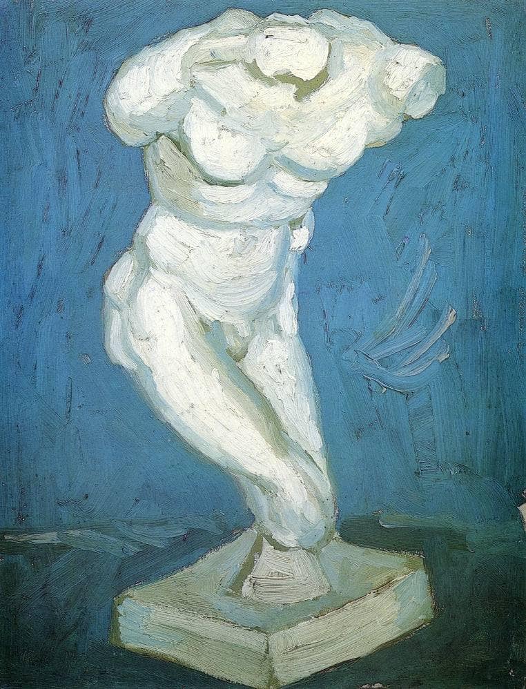 Plaster Statuette of a Male Torso by Vincent van Gogh — Oil Painting Reproduction