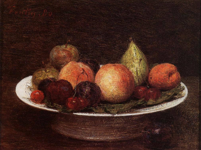 Plate of Fruit by Henri Fantin-Latour — Oil Painting Reproduction